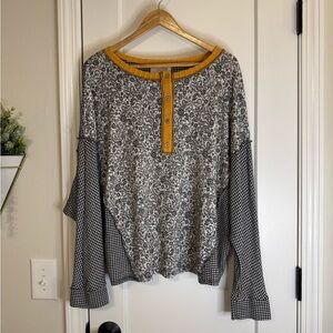 Sugar Fox Henley Style Top